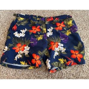 Men’s Polo Ralph Lauren Tropical Floral Swim Shorts, Size 38